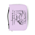 Lilac Bible Cover - Inspirational "If You're Hanging On By A Thread" Scripture Zipper Case