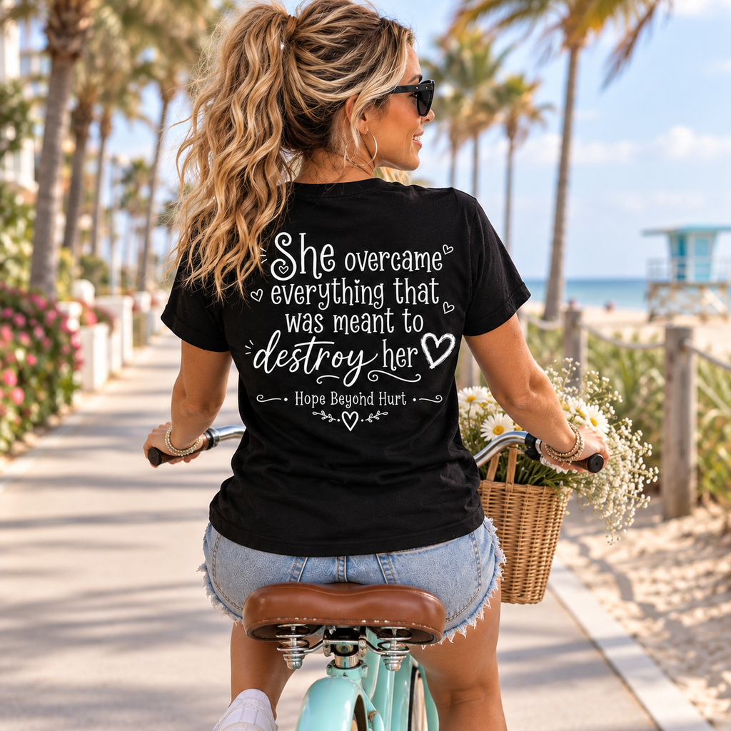 Women's Soft Tee —She Overcame Everything