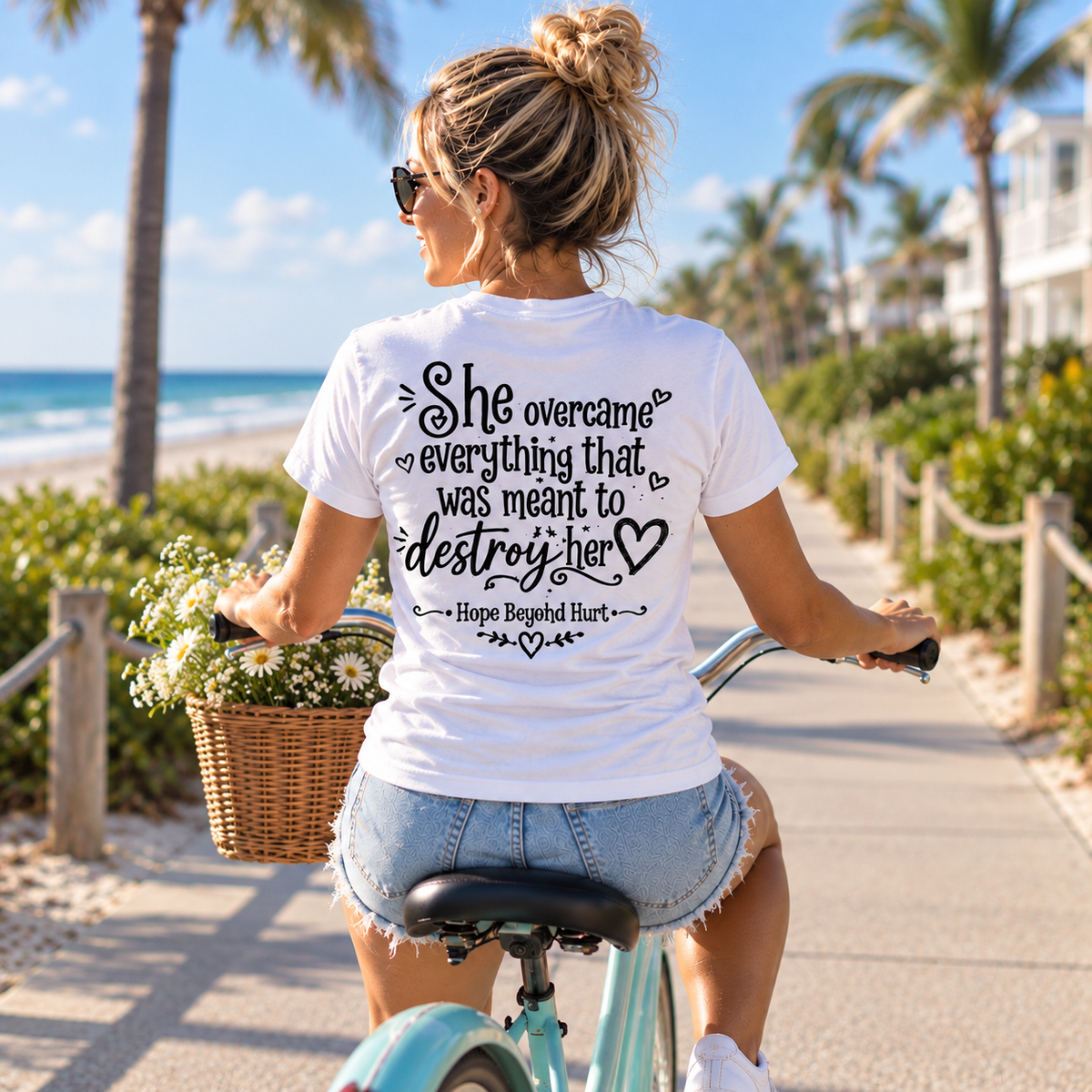 Women's Soft Tee —She Overcame Everything