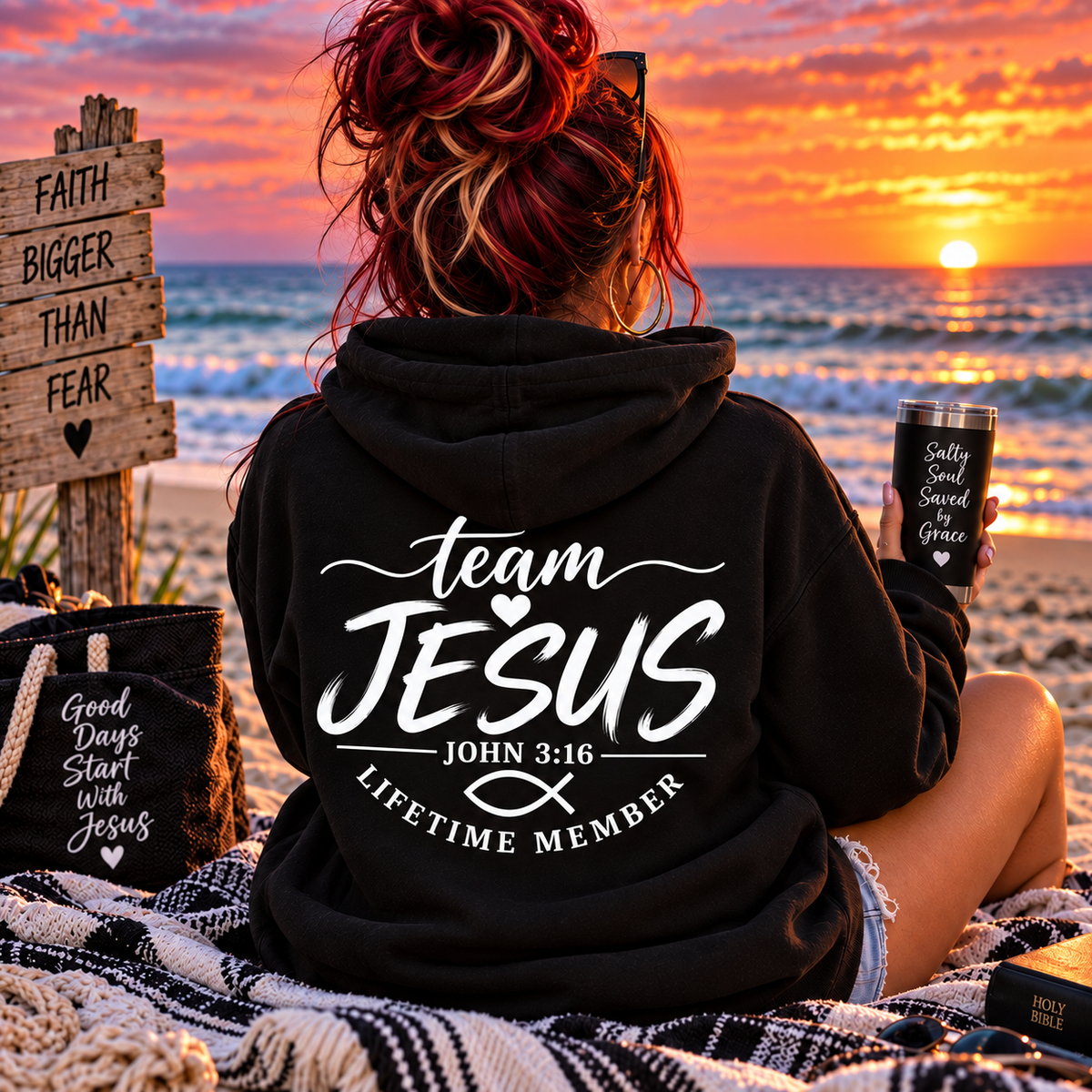 Team Jesus  Hoodie