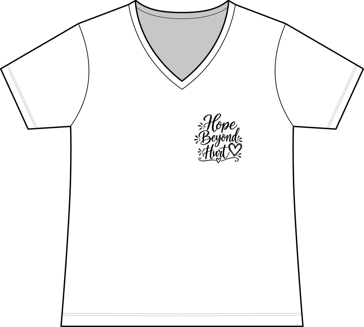 Women's V-Neck Tee - "I'm Just Out Here Trusting God" Christian Faith Graphic