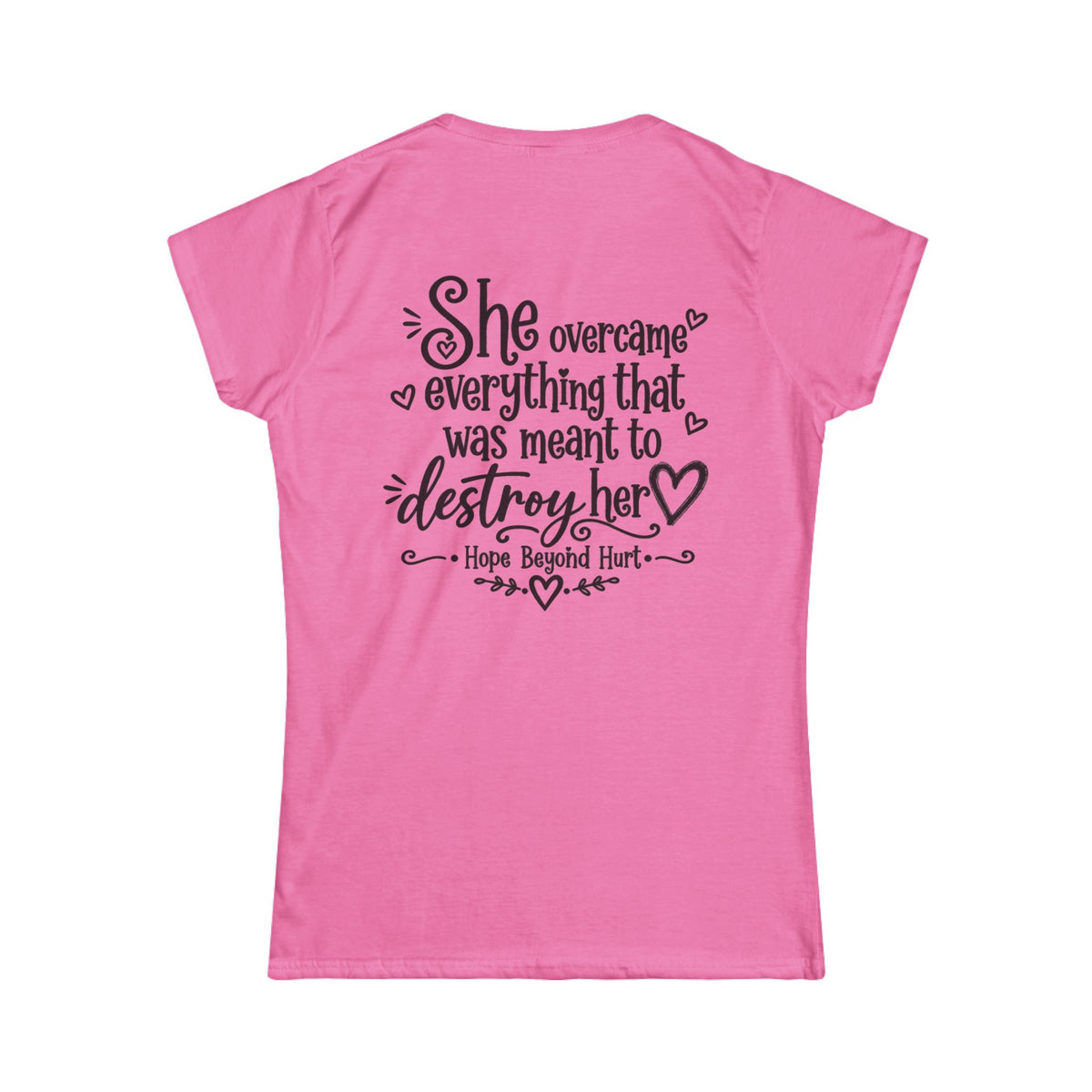 Women's Soft Tee —She Overcame Everything